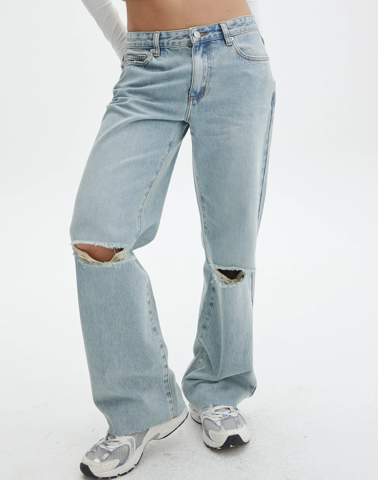 Low Rise Ripped Straight Leg Jean 4 Low Rise Ripped Straight Leg Jean - Image 2