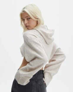 Hooded Cropped Knit 29 Hooded Cropped Knit -Outlet Glassons Store ally hooded crop neutral back kl90069rpol