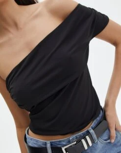One Shoulder Asymmetric Top 26 One Shoulder Asymmetric Top -Outlet Glassons Store arabella assymetric top black imageback tv131045pln