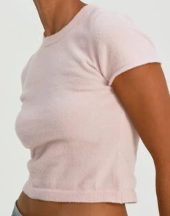 Cropped Cap Sleeve Knit Top -Outlet Glassons Store aria cap sleeve knit top rose and thorne imageback ks106650sf