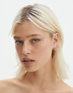 High Rise Flare Ponte Pant -Outlet Glassons Store aries plated triple chain hoop gold front je144621ear