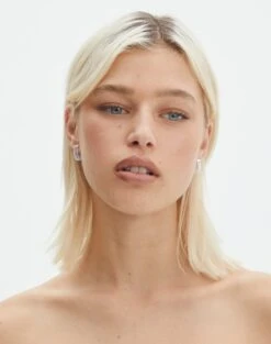 High Rise Flare Ponte Pant -Outlet Glassons Store aries plated triple chain hoop silver front je144621ear