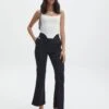 High Waisted Tailored Flare Pants 2 High Waisted Tailored Flare Pants -Outlet Glassons Store bali tailored pant black front pw120212pln