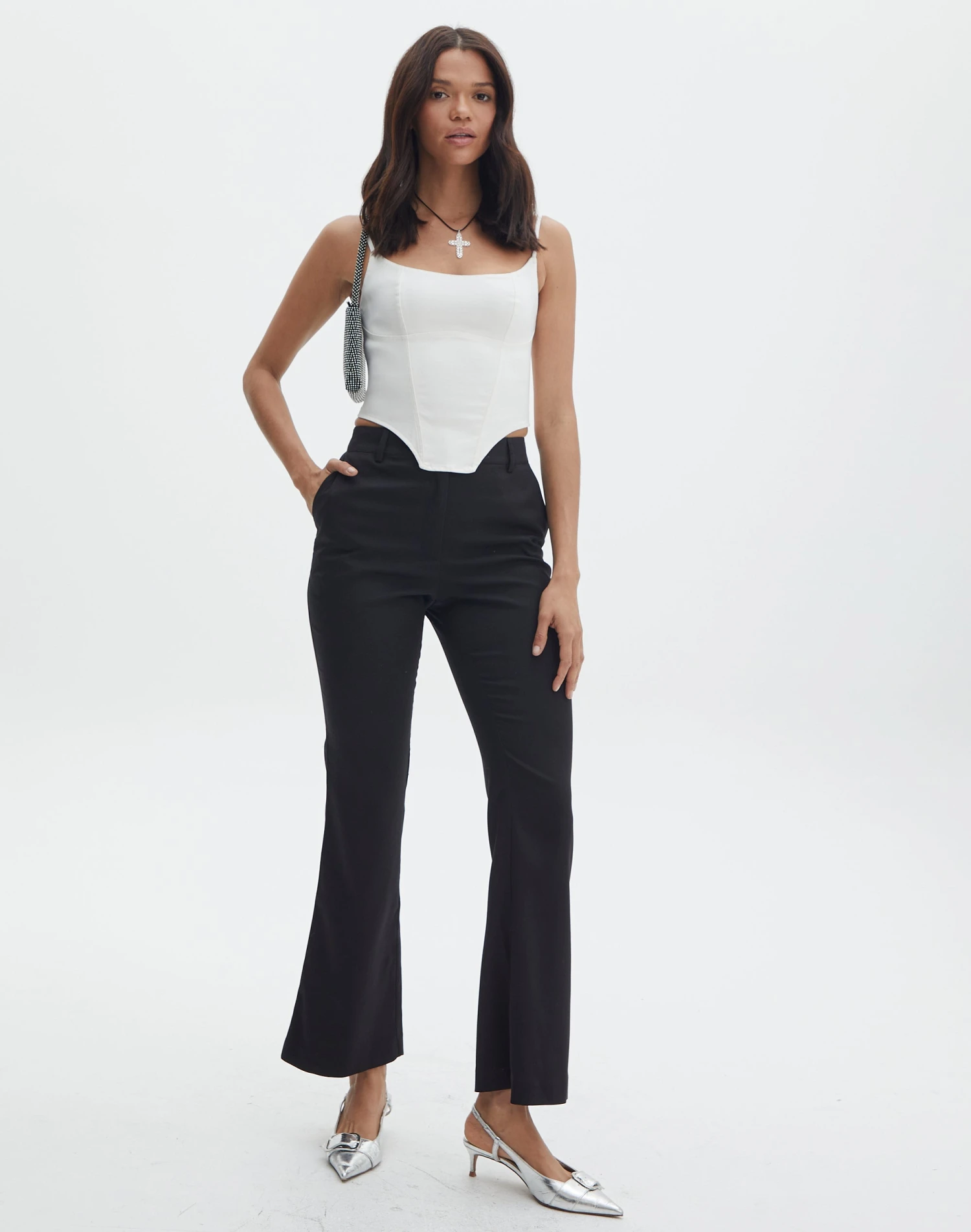 High Waisted Tailored Flare Pants 3 High Waisted Tailored Flare Pants