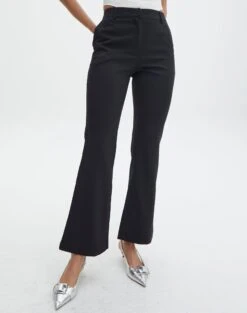 High Waisted Tailored Flare Pants 23 High Waisted Tailored Flare Pants -Outlet Glassons Store bali tailored pant black full pw120212pln