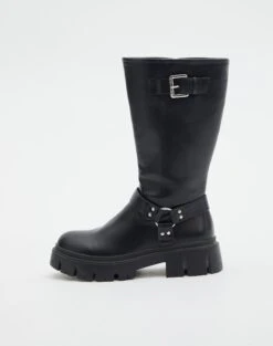 Faux Leather Boot -Outlet Glassons Store barney biker boot black imageback sh114525pu
