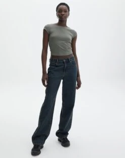 Supersoft Backless Short Sleeve Top -Outlet Glassons Store bayley backless top cypress detail ts73693pch