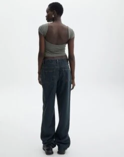 Supersoft Backless Short Sleeve Top -Outlet Glassons Store bayley backless top cypress full ts73693pch