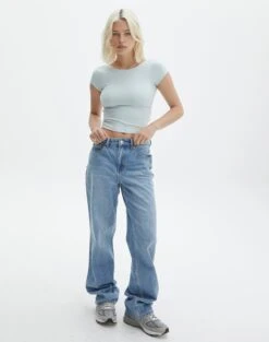 Supersoft Backless Short Sleeve Top -Outlet Glassons Store bayley backless top mist me full ts73693pch