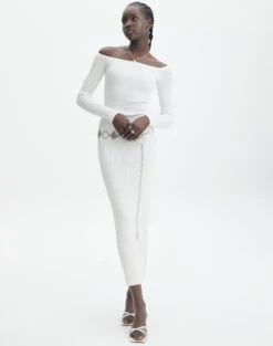 Strapless Pointelle Mini Dress -Outlet Glassons Store boston bardot knit dress milk front kd109828rib 1