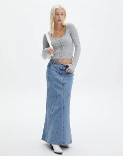 Pointelle Scoop Neck Knit Top -Outlet Glassons Store bronty button up long sleeve pale grey marle full kc121640vp