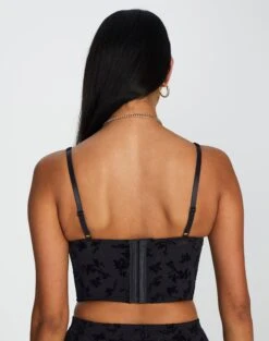 Burnout Hook & Eye Corset Top -Outlet Glassons Store brooklyn burnout bralette vine burnout back ut109844vbo