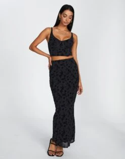 Burnout Hook & Eye Corset Top -Outlet Glassons Store brooklyn burnout bralette vine burnout full ut109844vbo