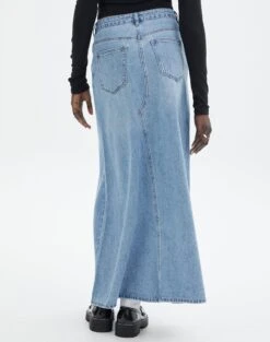 Front Split Denim Maxi Skirt -Outlet Glassons Store california split front denim maxi skirt riley vintage wash back sl117834dnm