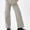Mid Rise Straight Leg Cotton Cargo Pant