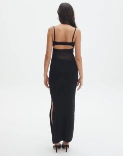 Knit Cut Out Maxi Dress -Outlet Glassons Store camilla cut out knit dress black back kd90580knt
