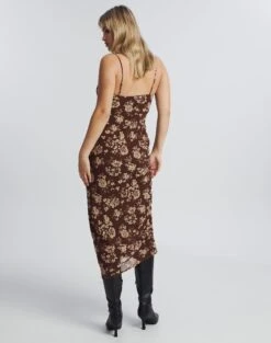 Print Cowl Neck Maxi Dress -Outlet Glassons Store camille cowl neck midi dress soy blooms back dl77736prt