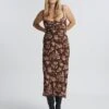 Print Cowl Neck Maxi Dress 1 Print Cowl Neck Maxi Dress -Outlet Glassons Store camille cowl neck midi dress soy blooms front dl77736prt 1