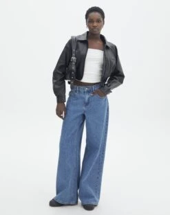 Cropped Faux Leather Bomber Jacket -Outlet Glassons Store camryn cropped pu bomber jacket black full jw75420pu