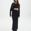 Cut Out Long Sleeve Side Split Maxi Dress 2 Cut Out Long Sleeve Side Split Maxi Dress -Outlet Glassons Store carden cut out maxi dress black front kd105194knt 6