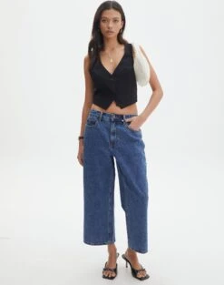 Cargo Low Rise Wide Leg Jean -Outlet Glassons Store carli long culottes suzy mid wash front jd136909rdnm 2
