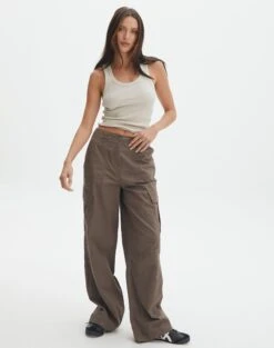 Satin Straight Leg Pant 33 Satin Straight Leg Pant -Outlet Glassons Store carter cargo pant susan soil front pw85461cot 1
