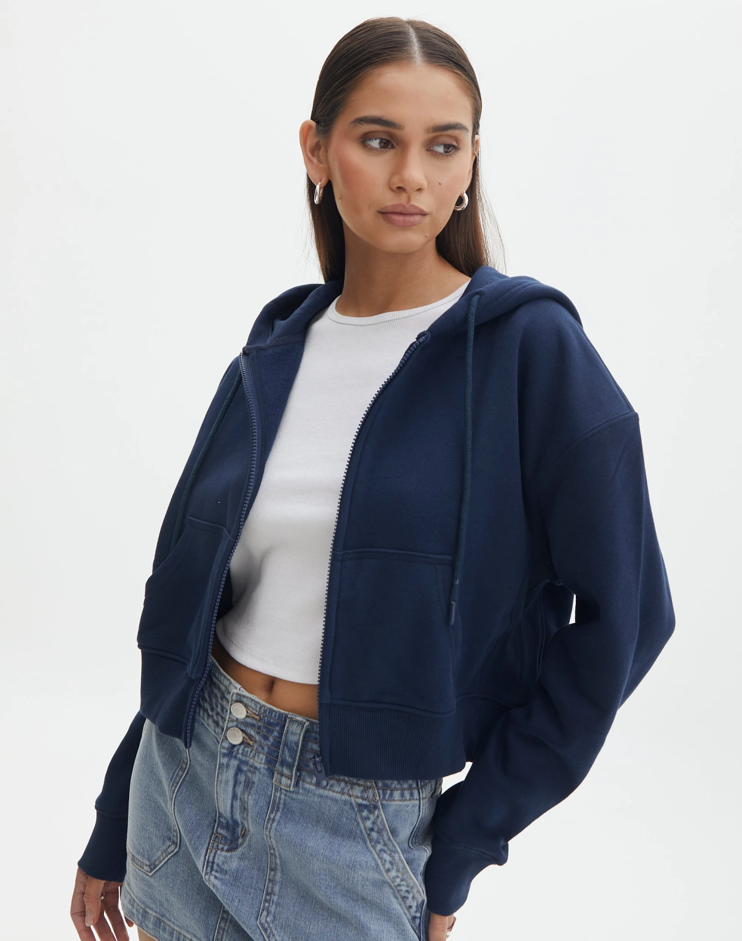 Cropped Zip Through Hoodie 8 Cropped Zip Through Hoodie - Image 6