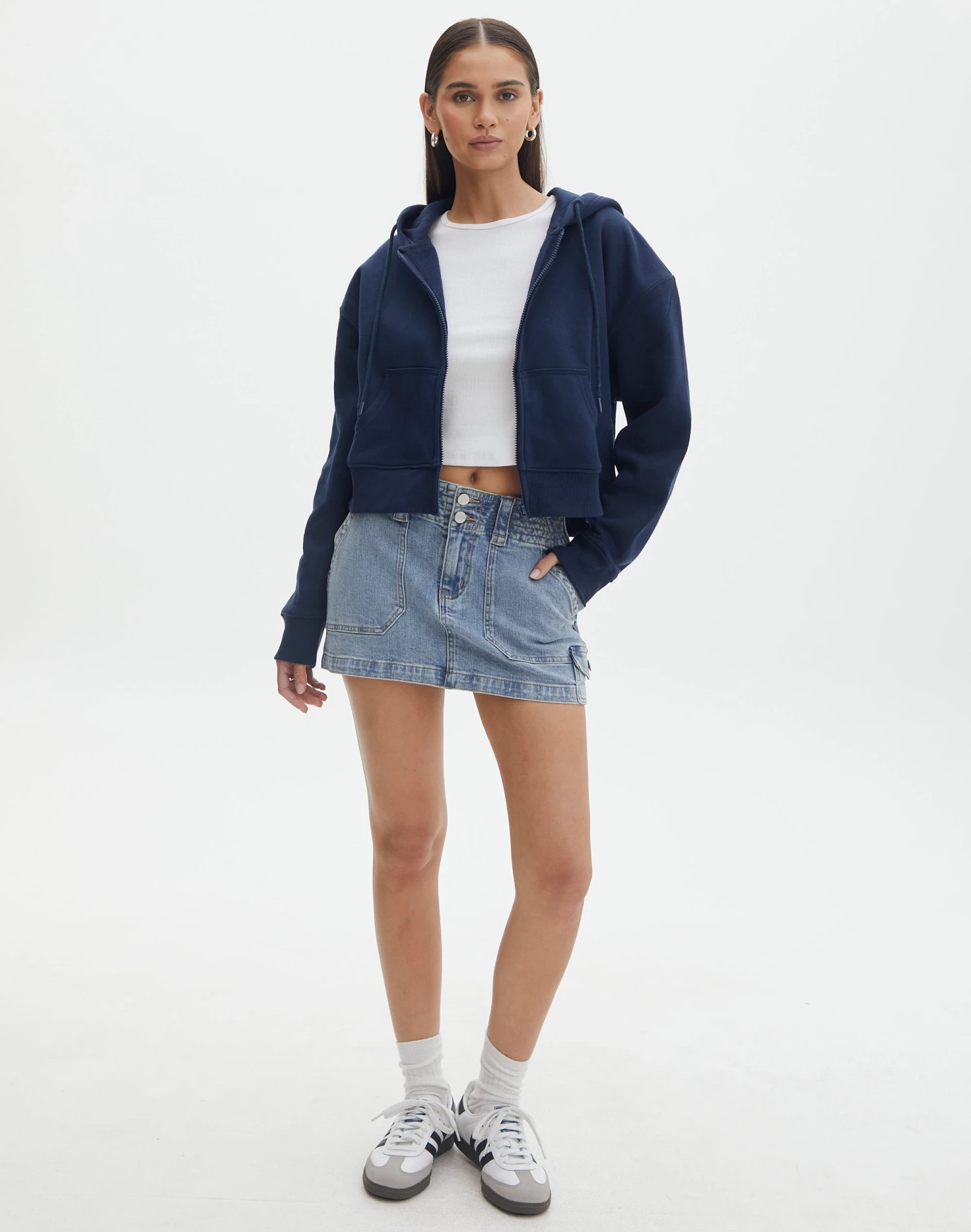 Cropped Zip Through Hoodie 9 Cropped Zip Through Hoodie - Image 7