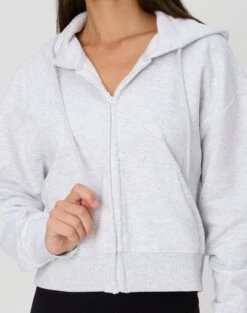 Cropped Zip Through Hoodie 25 Cropped Zip Through Hoodie -Outlet Glassons Store casa cropped zip through hoodie snow marle imageback tc127015cot