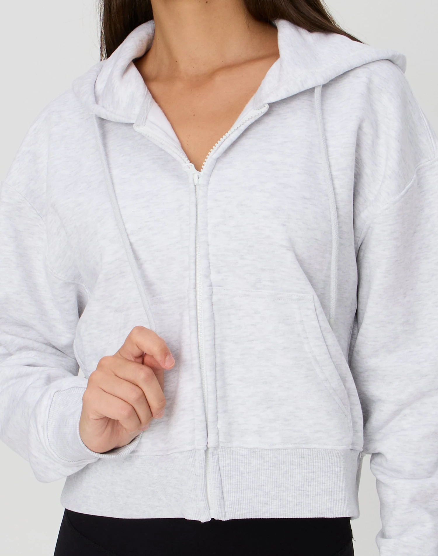Cropped Zip Through Hoodie 6 Cropped Zip Through Hoodie - Image 4