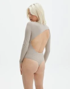 Supersoft Backless Long Sleeve Bodysuit -Outlet Glassons Store cassidy cut out bodysuit dusty mink back tb118064pch