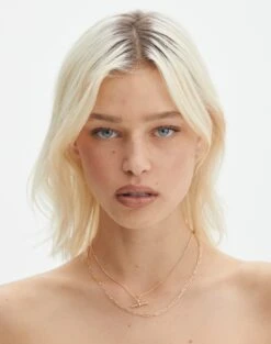 Plated Rectangle Hoop Earring 2 Pack 23 Plated Rectangle Hoop Earring 2 Pack -Outlet Glassons Store chain link necklace two pack gold front je88402nl 28