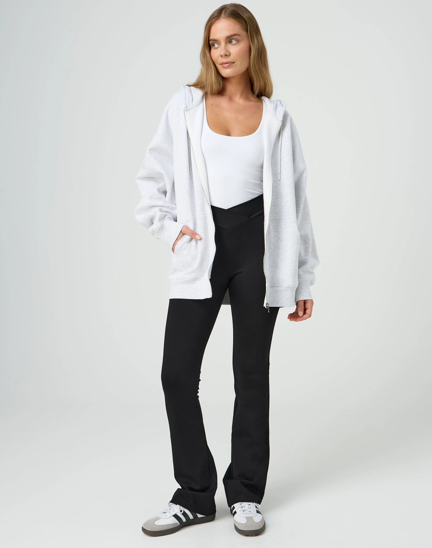 V Front Flare Ponte Pant 3 V Front Flare Ponte Pant