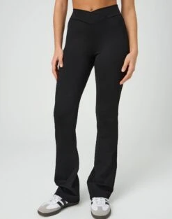 V Front Flare Ponte Pant 23 V Front Flare Ponte Pant -Outlet Glassons Store christy v front ponte pant black full pw48072pont