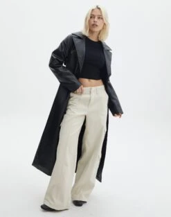 Long Sleeve Ribbed Knit Top -Outlet Glassons Store chutney crew neck black full kl79026vn