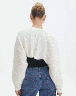 Oversized Cable Knit Long Sleeve Shrug 24 Oversized Cable Knit Long Sleeve Shrug -Outlet Glassons Store cinny scroll cable knit shrug milk back kc113915cab