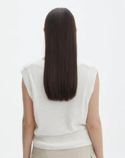 Cropped Knit Vest -Outlet Glassons Store clara crop vest milk back kv127341cot