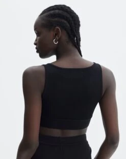 Knit Twist Front Crop Top -Outlet Glassons Store co anwar twist knit black back kv109493ne