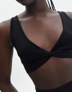 Knit Twist Front Crop Top -Outlet Glassons Store co anwar twist knit black imageback kv109493ne