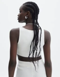 Knit Twist Front Crop Top -Outlet Glassons Store co anwar twist knit milk back kv109493ne