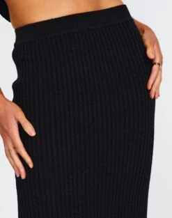 Ribbed Knit Maxi Skirt 30 Ribbed Knit Maxi Skirt -Outlet Glassons Store co astor textured knit midi skirt black imageback sl109352knt