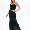 Textured Asymmetrical Panel Maxi Skirt -Outlet Glassons Store co cally asymmetrical panel skirt black front sl74526tex