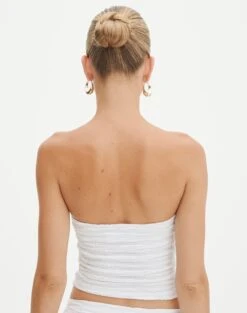 Strapless Textured Bandeau 30 Strapless Textured Bandeau -Outlet Glassons Store co ceejay textured top white back tv121132tex