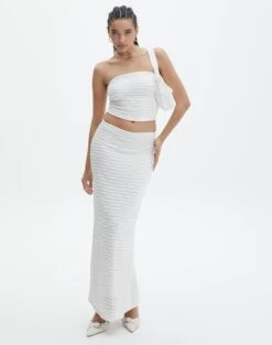 Strapless Textured Bandeau 29 Strapless Textured Bandeau -Outlet Glassons Store co ceejay textured top white detail tv121132tex