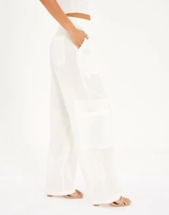 High Rise Wide Leg Cargo Pant 24 High Rise Wide Leg Cargo Pant -Outlet Glassons Store co cora cargo pant milk detail pw60273vis