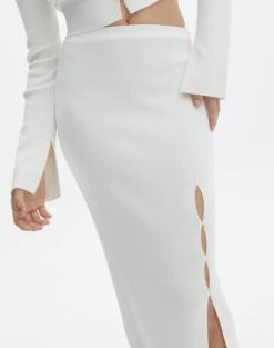 Ribbed Knit Button Side Maxi Skirt 25 Ribbed Knit Button Side Maxi Skirt -Outlet Glassons Store co darby button down knit midi skirt milk imageback sl109336knt