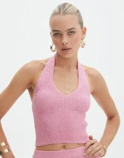 Twist Front Rib Knit Crop Top 26 Twist Front Rib Knit Crop Top -Outlet Glassons Store co fabulosa sparklie halter gimme guava front kv143347met