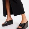Croc Faux Leather Wedge -Outlet Glassons Store co frankie croc wedge black front sh55277croc 1