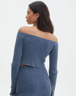 Off Shoulder Long Sleeve Top 25 Off Shoulder Long Sleeve Top -Outlet Glassons Store co gigi off shoulder top washed denim back tl127028ribw