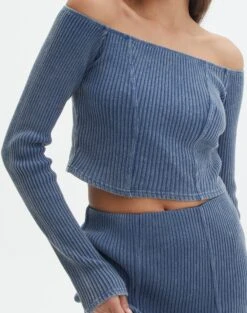 Off Shoulder Long Sleeve Top 26 Off Shoulder Long Sleeve Top -Outlet Glassons Store co gigi off shoulder top washed denim imageback tl127028ribw